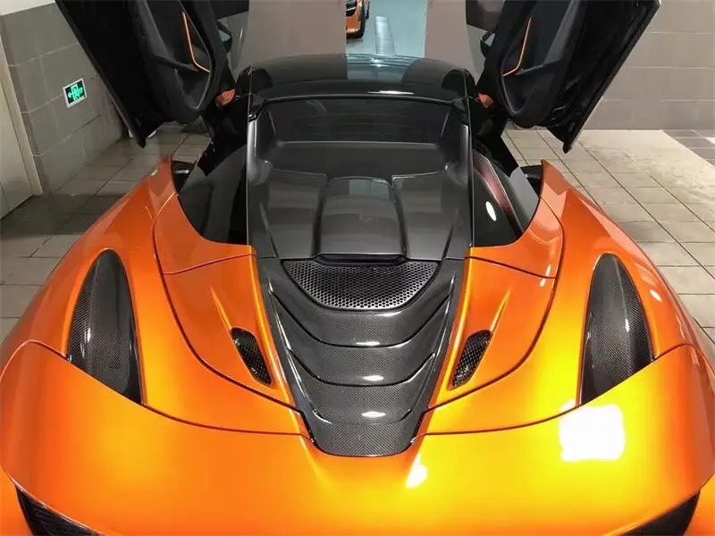 For  720S Hardtop Dry Carbon Fiber Body Kit Upgraded OEM Style Engine Hood Car Parts Rear Engine Hood